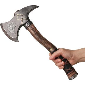 HOTTERCOS 14" Fake Foam Axe Viking Battle Axe Halloween Costume Prop for LARP Cospaly (Black) in Saudi Arabia