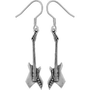 Hardcore Rock and Roll Guitar Earrings - Stranger Eddie Things Munson - Stainless Steel - EMC2 Engraving in Saudi Arabia