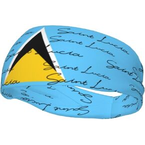 Cute Flag Headband Elastic Sweatband Patriotic Sports Headband for Cycling Football Walking in Saudi Arabia