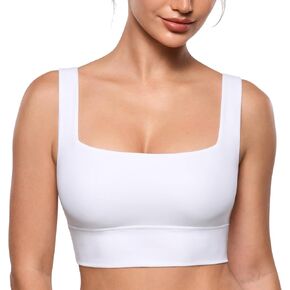 INLYRIC Women's Inbarely Outwear Longline Square Neck Bralette Supportive Unlined No Underwire Yoga Sports Bra in Kuwait