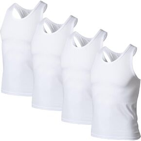 Men's 4 Pack Tank Top Undershirts, Moisture Wicking Breathable Sleeveless Shirts, Daily Casual Tops in Saudi Arabia