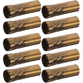 VALICLUD 10pcs Candle Sleeve Drip Tube Covers Metal Hanging Lamp Base Sleeves Vintage Chandelier Light Socket Replacement Covers for DIY Lighting Accessories 25x80mm Antique Brass in Saudi Arabia