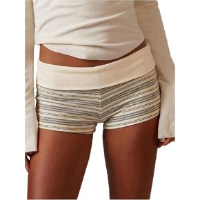 MakeMeChic Women's Striped Micro Shorts Low Rise Y2K Summer Cute Booty Shorts in Kuwait