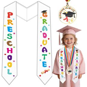 2Pcs Preschool Graduation Class of 2026 – Kids Graduation Sash with Medal, Graduation Gifts with Pre-K Grad Sash in Saudi Arabia