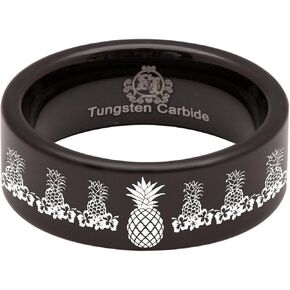 Friends of Irony Tungsten Carbide Pineapple Ring Wedding Band Anniversary Ring for Men and Women 8mm in Saudi Arabia