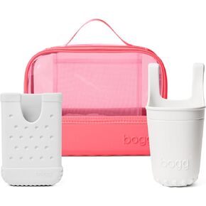 BOGG BAG Bundle – Boggs N’ Ends Travel Organizer (Capri Coral) + Bevy Beverage Holder (White) + Call Me Phone Holder (White) – Durable, Washable, Tip-proof – Beach, Pool, Boat, Work, Sports in Saudi Arabia