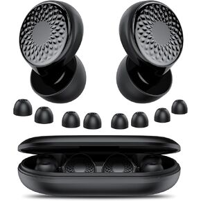 Ear Plugs for Sleeping Noise Cancelling, 50dB Soft Earplugs for Concert, Reusable Ear Plugs for Noise Reduction with Case & 8 Eartips, for Sleeping, Concert, Working, Studying, Traveling (Black) in Saudi Arabia