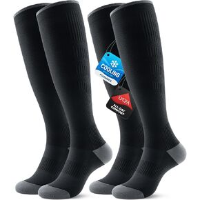 Benirap Breathable Compression Socks for Women Men, 20-30mmHg Knee High Circulation for Travel, Flying, Athletic, 2 pairs in Saudi Arabia