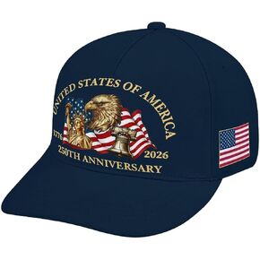 250th Anniversary USA Hat 1776–2026 Patriotic American Flag Adjustable Snapback Baseball Cap for Men Women in Saudi Arabia