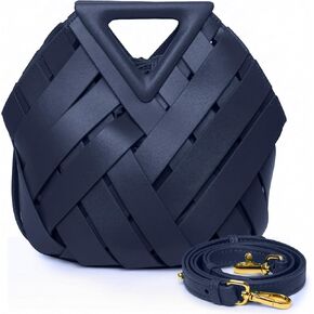 Womens Genuine Vegan Leather Woven Crossbody Bags 2026 - Fashion Shoulder Satchel Clutch Purse for Ladies, Top Handle Hobo Handbag, Detachable Strap Retro Tote,Casual Daily Use in Saudi Arabia