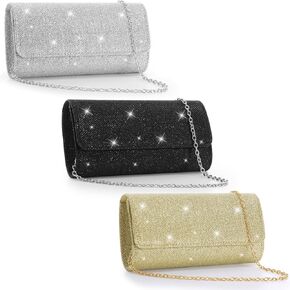 Thinkday Evening Bag Clutch Purses for Women Bulk Wedding Bag Sparkling Party Handbag with Detachable Chain in Kuwait