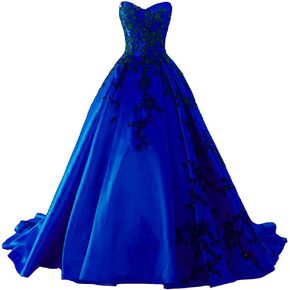 Kivary Gothic Black Satin Lace V Neck A Line Long Prom Corset Wedding Dresses in Saudi Arabia