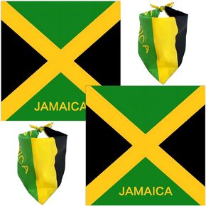 WEITBF 2 Pack Jamaica Flag Bandana Jamaican Scarf Bandanas Headband - 100% Cotton, 22 x 22 inch in Saudi Arabia