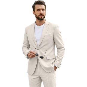 Men Casual Suits Classic Fit 2 Piece Suit One Button Lightweight Blazer Jacket Pants Set for Business Prom Wedding in Saudi Arabia