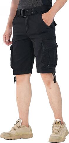 Men's Camo Caro Shorts Cotton Wild Casual Relaxed Fit Work Shorts with 6 Pockets No Belt in Kuwait
