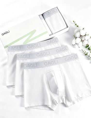 Men's Ultra Soft Breathable Boxer Briefs, Comfortable Cotton Modal Blend Underwear with Fly, 3" Inseam in Saudi Arabia