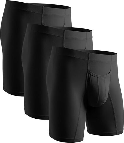 Men's Pouch Underwear, 3-Pack Silky Soft Modal Tagless Boxer Briefs, Moisture Wicking Anti-Chafing BCD-Fit Pouch in Saudi Arabia