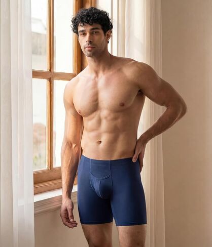 Men's Pouch Underwear, 3-Pack Silky Soft Modal Tagless Boxer Briefs, Moisture Wicking Anti-Chafing BCD-Fit Pouch in Saudi Arabia