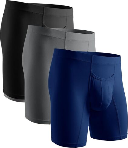 Men's Pouch Underwear, 3-Pack Silky Soft Modal Tagless Boxer Briefs, Moisture Wicking Anti-Chafing BCD-Fit Pouch in Saudi Arabia