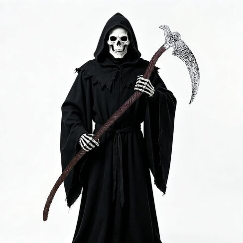 Servllcell Grim Reaper Scythe Prop,Plastic Grim Reaper Staff Costume Accessories,Faux Scythe Blade Halloween Dress Up Party in Saudi Arabia