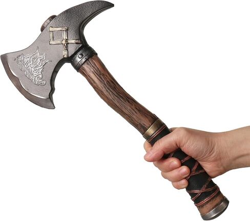 HOTTERCOS 14" Fake Foam Axe Viking Battle Axe Halloween Costume Prop for LARP Cospaly (Black) in Saudi Arabia