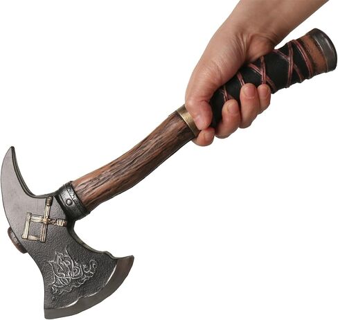 HOTTERCOS 14" Fake Foam Axe Viking Battle Axe Halloween Costume Prop for LARP Cospaly (Black) in Saudi Arabia
