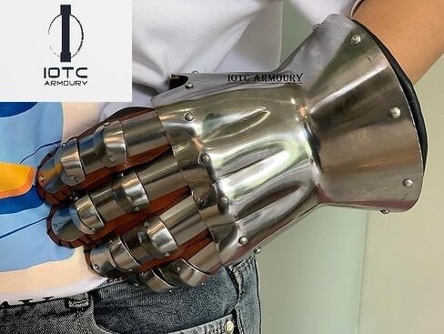 Medieval Armor Gauntlets Pair-14th Centuary Hourglass Steel Gauntlets-Halloween Armor Gauntlets, Perfect For Re-Enactment, Live Cosplay Events, Renaissance & Fantasy Armor, Ren-fair Armor in Saudi Arabia