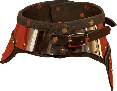 ARTIZANSTORE Stainless Steel and Leather Gorget delivers GREAT Protection for SCA rapier cut & thrust, longword and medieval heavy armored combat in Kuwait