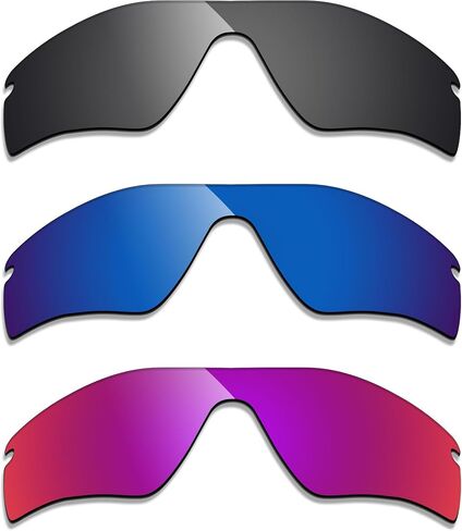 عدسات Alphax 3 أزواج بديلة مستقطبة لنظارات Oakley Radar Path الشمسية - أسود + مياه عميقة + شمس منتصف الليل in Kuwait
