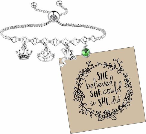 Green Dress Princess Inspire Bracelet WDW Trip Gift Holiday Vacation Jewelry Frog Lover Gift Princess Fan Bracelet in Kuwait