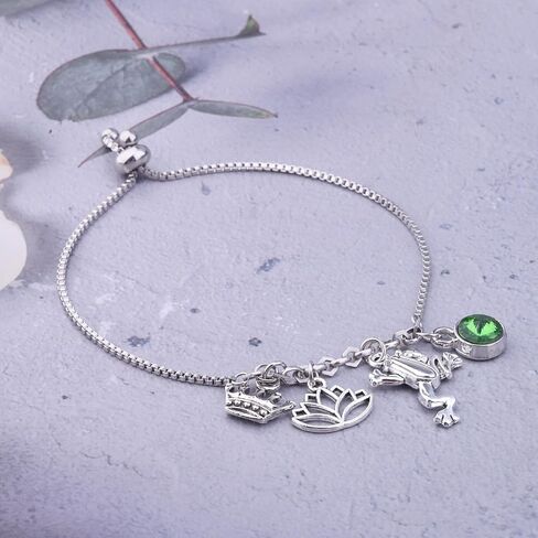 Green Dress Princess Inspire Bracelet WDW Trip Gift Holiday Vacation Jewelry Frog Lover Gift Princess Fan Bracelet in Kuwait