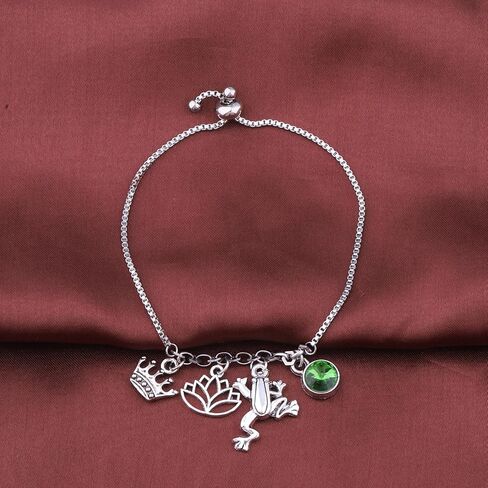 Green Dress Princess Inspire Bracelet WDW Trip Gift Holiday Vacation Jewelry Frog Lover Gift Princess Fan Bracelet in Kuwait