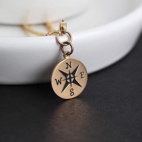 You are My Compass • I'd be Lost Without You • Intentional Charm Bracelet • Unique Handcrafted Gift for Wife/Girlfriend/Best Friend gold-filled in Kuwait