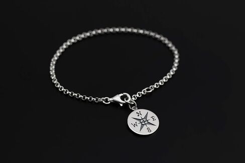 You are My Compass • I'd be Lost Without You • Intentional Charm Bracelet • Unique Handcrafted Gift for Wife/Girlfriend/Best Friend gold-filled in Kuwait