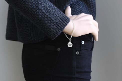 You are My Compass • I'd be Lost Without You • Intentional Charm Bracelet • Unique Handcrafted Gift for Wife/Girlfriend/Best Friend gold-filled in Kuwait