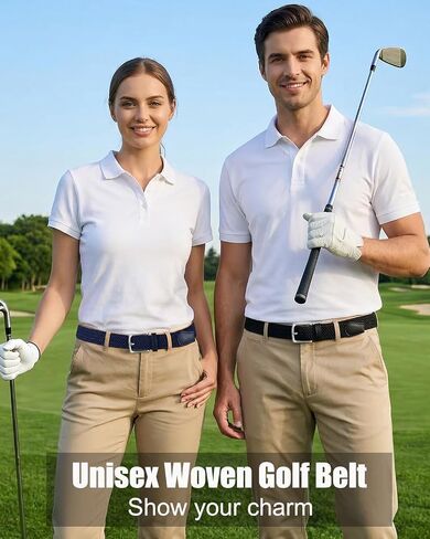 BELTROAD 2 Pack Elastic Belts for Men, Woven Braided Stretch Belt for Golf, Casual Belt Men for Pants Jeans Shorts in Kuwait