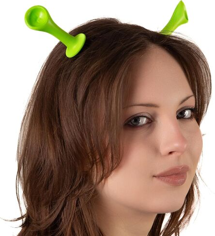 Womens Green Monster Ear with Clips - Mens Women Men Halloween Costume Accessories Headwear Cosplay in Kuwait