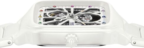 Rado - True Square - Unisex Automatic Swiss Watch - 38mm Square White Dial - White High-Tech Ceramic Bracelet - R27073712 in Kuwait