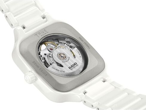 Rado - True Square - Unisex Automatic Swiss Watch - 38mm Square White Dial - White High-Tech Ceramic Bracelet - R27073712 in Kuwait