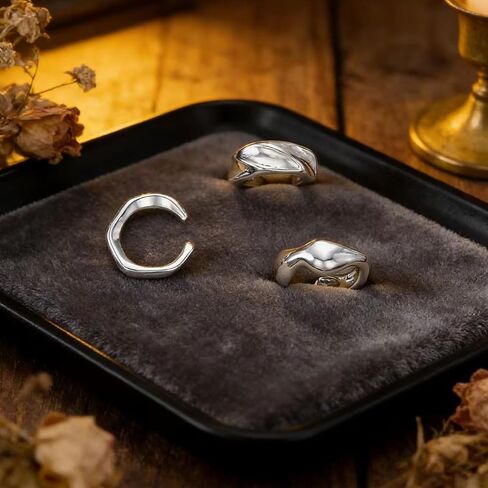 3pcs Silver Ear Cuffs Non Piercing Silver Ear Cuff Earrings for Women Punk Earring Cuff Earring Set Non Pierced Clip Earrings Fashion Jewelry Accessories in Saudi Arabia