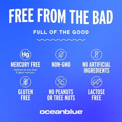 Oceanblue Omega-3 rTG Fish Oil - Heart, Brain, Eye Support | 180 Softgels - 90 Servings | 1240mg Omega-3, 676mg EPA, 450mg DHA | Burp-Free in Saudi Arabia