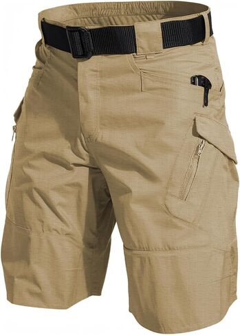 Men's Cargo Shorts Waterproof Quick Dry Outdoor Tactical Hiking Shorts for Casual Camping & Work Multi Pockets (No Belt) in Saudi Arabia