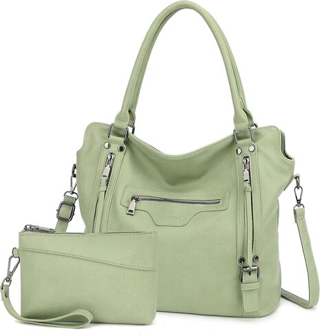 TANTOMI Tote Bag for Women Vegan Leather Purses and Handbags Ladies Waterproof Big Shoulder Bag for Travel in Kuwait