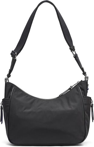 Calvin Klein Zulle Organizational Hobo Shoulder Bag, Black/Silver, One Size in Kuwait