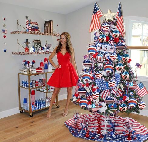 12 Pcs Independence Day Ball Ornament - 4th of July Patriotic Hanging Ball Decoration American Flag Ornament for Independence Day, Christmas Tree, USA Themed Party Supplies in Saudi Arabia