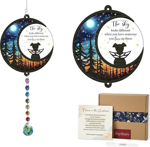 Dad Memorial Gifts for Loss of Father, Sympathy Gifts for Loss of Father, Memorial Suncatcher with Crystal Prism, Bereavement Gifts for Loss of Dad, Loss of Father Sympathy Gift with Card & Gift Box in Saudi Arabia