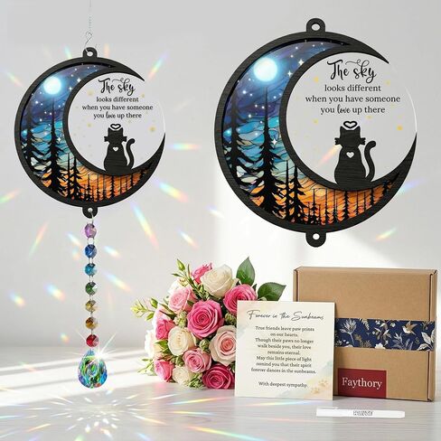 Dad Memorial Gifts for Loss of Father, Sympathy Gifts for Loss of Father, Memorial Suncatcher with Crystal Prism, Bereavement Gifts for Loss of Dad, Loss of Father Sympathy Gift with Card & Gift Box in Saudi Arabia