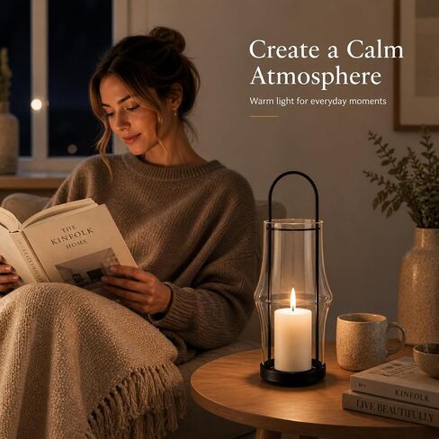 Holmegaard Arc Lantern, Clear, 10" H x 4.4" D, Designed by Sebastian Holmback, Gift Box Included in Saudi Arabia