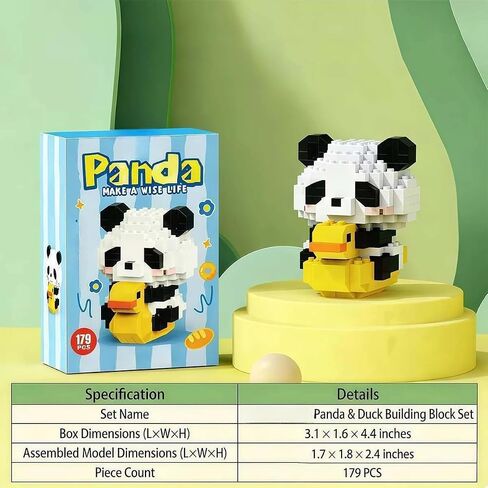1PCS Panda on Rocking Chair Hand-Assembled Figurine with Display Base, Cute Animal Desk Decor, Playful Theme Collectible Statue for Home Office Shelf in Kuwait