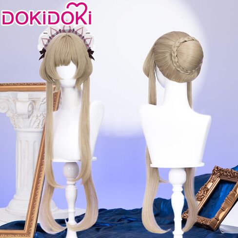 KIRA KIRA Genshin Sandrone Cosplay Wig Game Genshin Sandrone Wig 80cm Long Straight Dirty Blonde Hair for Cosplay Song of the Welkin Moon in Kuwait